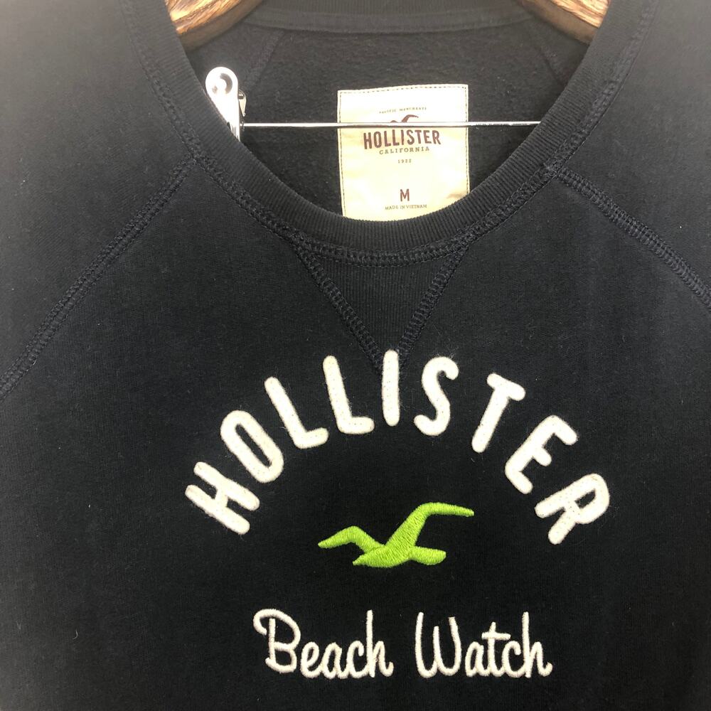 Hollister Sweatshirt Navy Pullover Beach Watch Crew Neck California Preppy M View 3